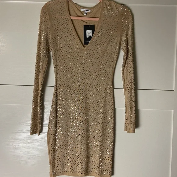 Nasty Gal | Dresses | Nwt Gold Sequin Diamond Dress | Poshmark